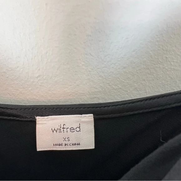 Wilfred Aritzia Satin Mini Dress Rhinestone Sparkle Black XS Cocktail Party Fall - Picture 4 of 8